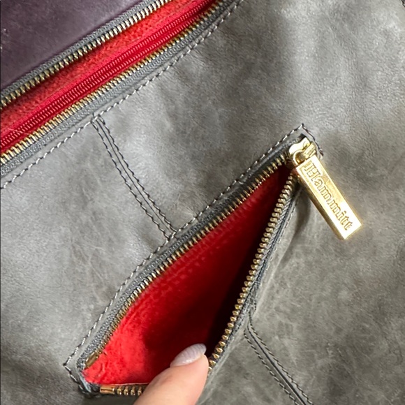 Hammitt Montana large reversible Gray and Brown Shoulder Bag with Gold Accents - Picture 7 of 12